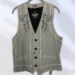 ROAR Men's M Vest Grey Stitch Detailing